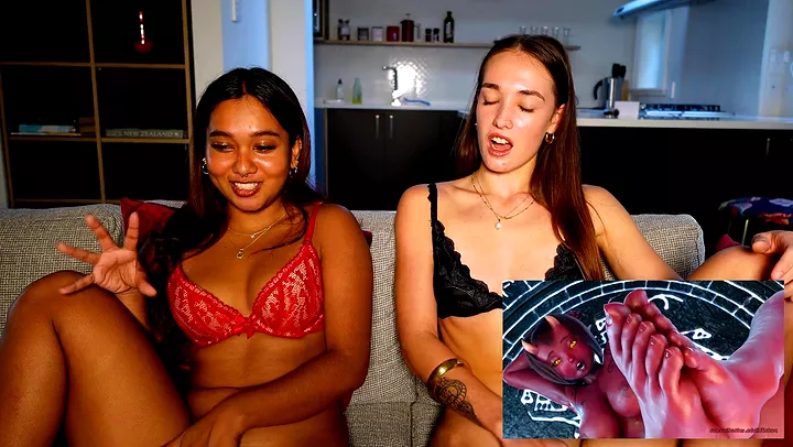 Watch as two gorgeous babes get turned on by a new cartoon porn video featuring Devil's Cookie and Petite